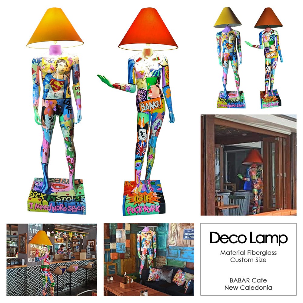 Deco Lamp Fiberglass Material
